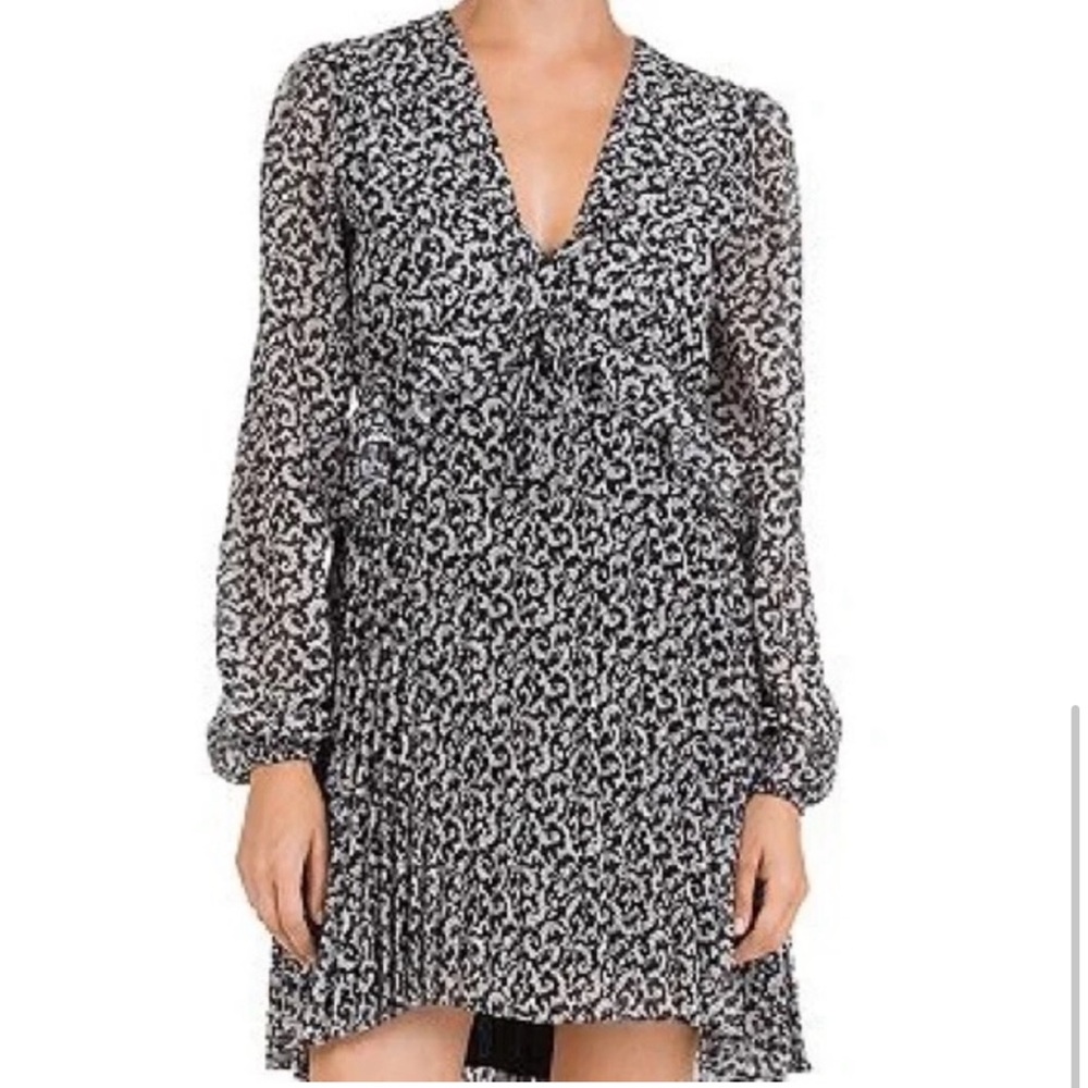 The Kooples knee length black and white dress.